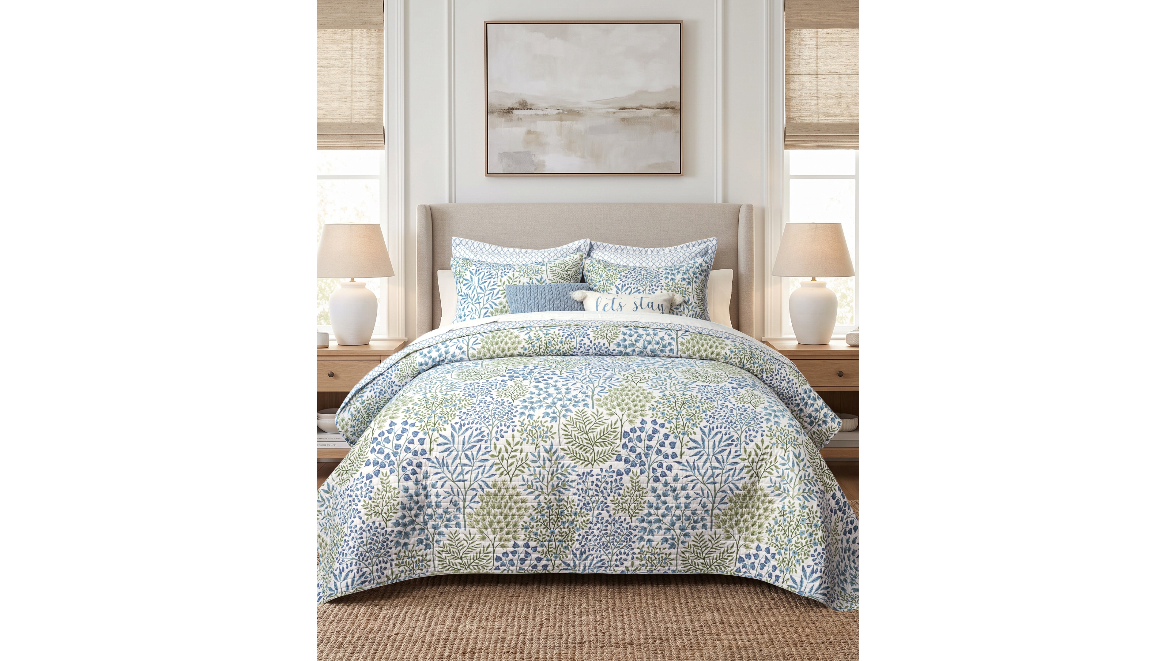 Levtex Home English Forest Reversible 3-Piece Bedspread Set, Queen