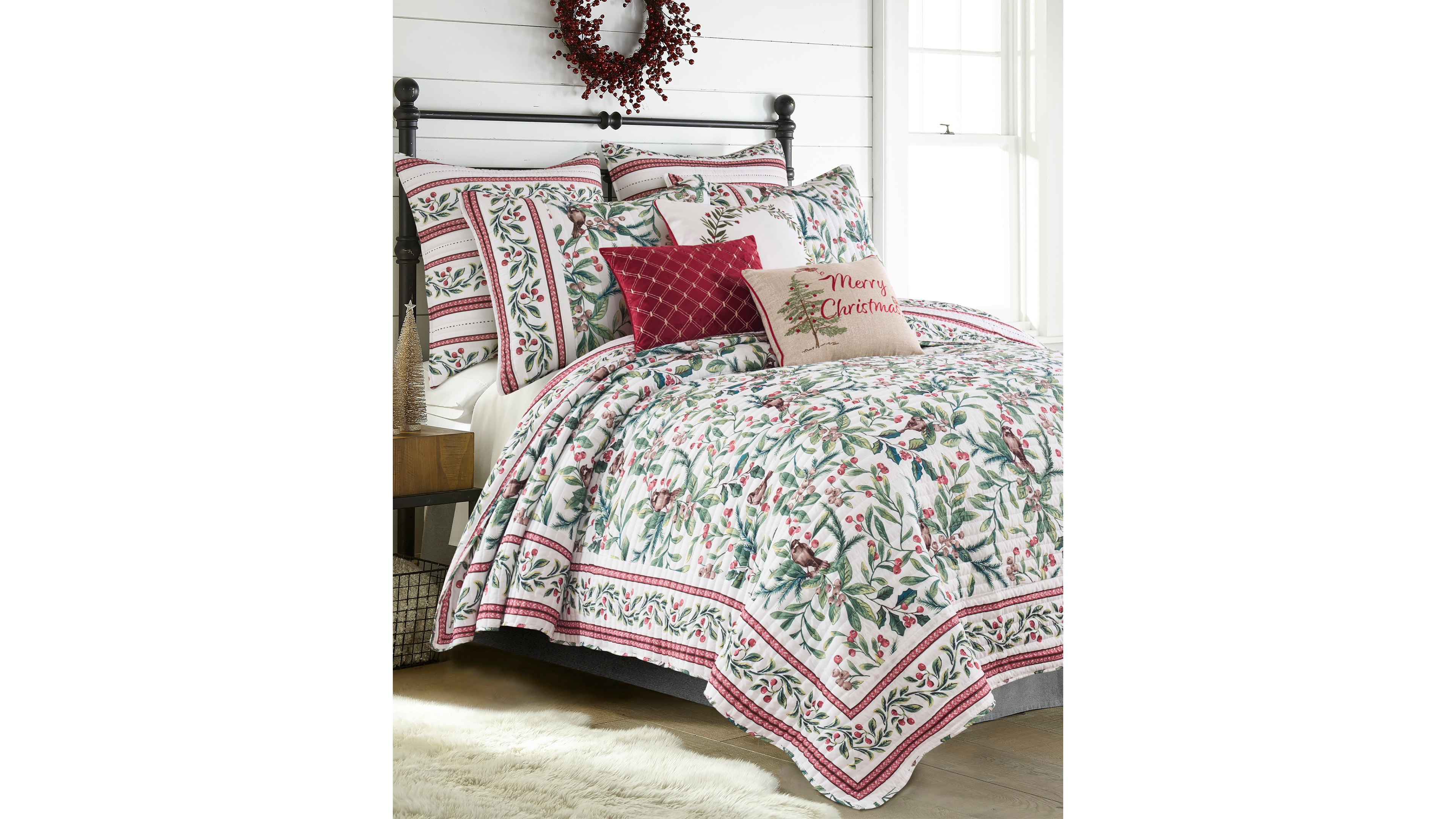 Levtex Home Berry Lane Reversible 3-Piece Quilt Set, Full/Queen