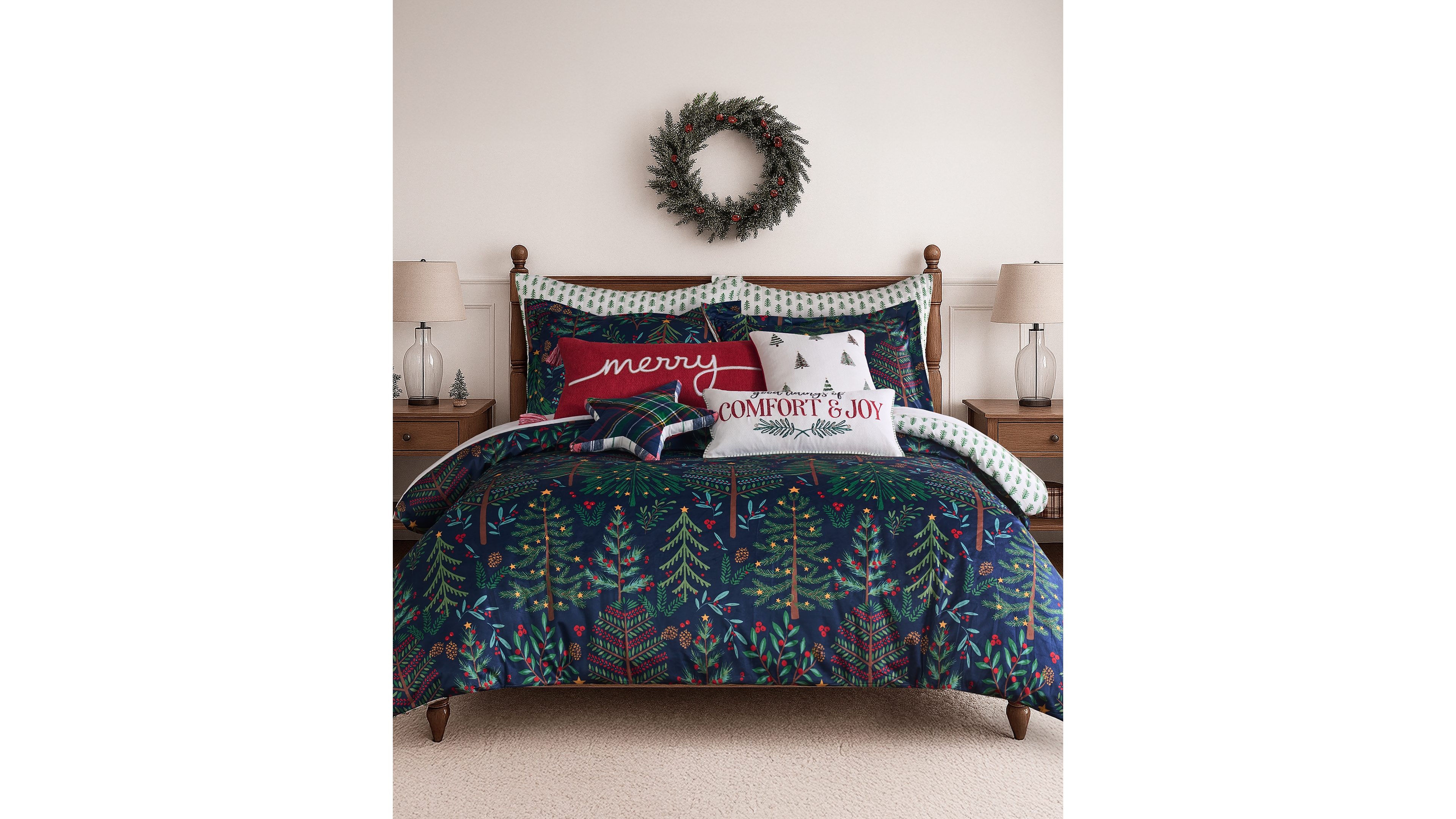 Levtex Home Woodsy Wonder Textured 3-Piece Comforter Set, Full/Queen