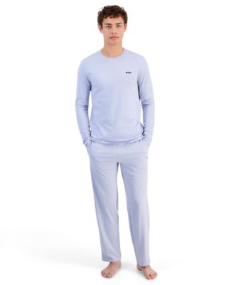Men's Will Long-Sleeve Crewneck & Cotton-Blend Pajama Pant, 2-Piece Set
