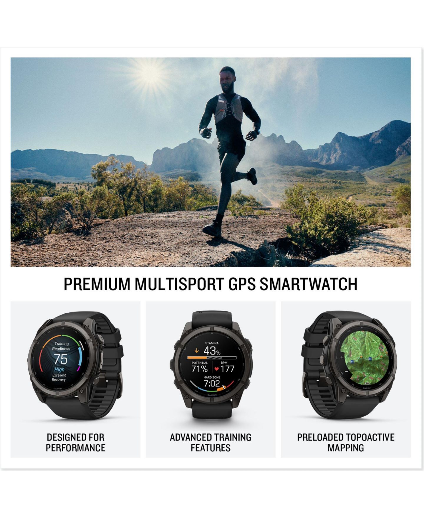 Мультиспортивные GPS-смарт-часы Garmin Fenix 9, 43 мм, силиконовый ремешок Fog Gray, цвет: Туманный серый — фото 6