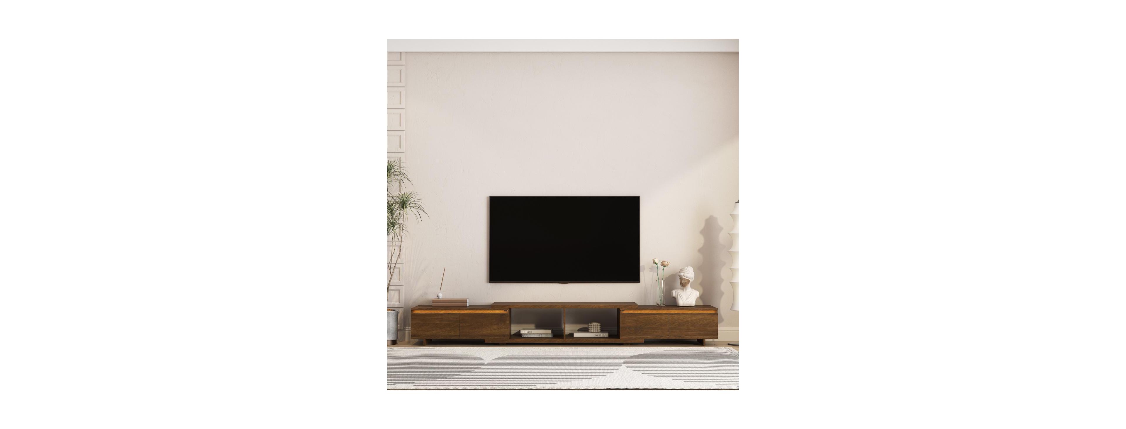 Streamdale Furniture Modern Led Tv Stand and Entertainment Center with Storage