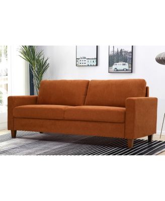 Mid-Century Modern 3 Seater Upholstered Sofa with Wood Legs