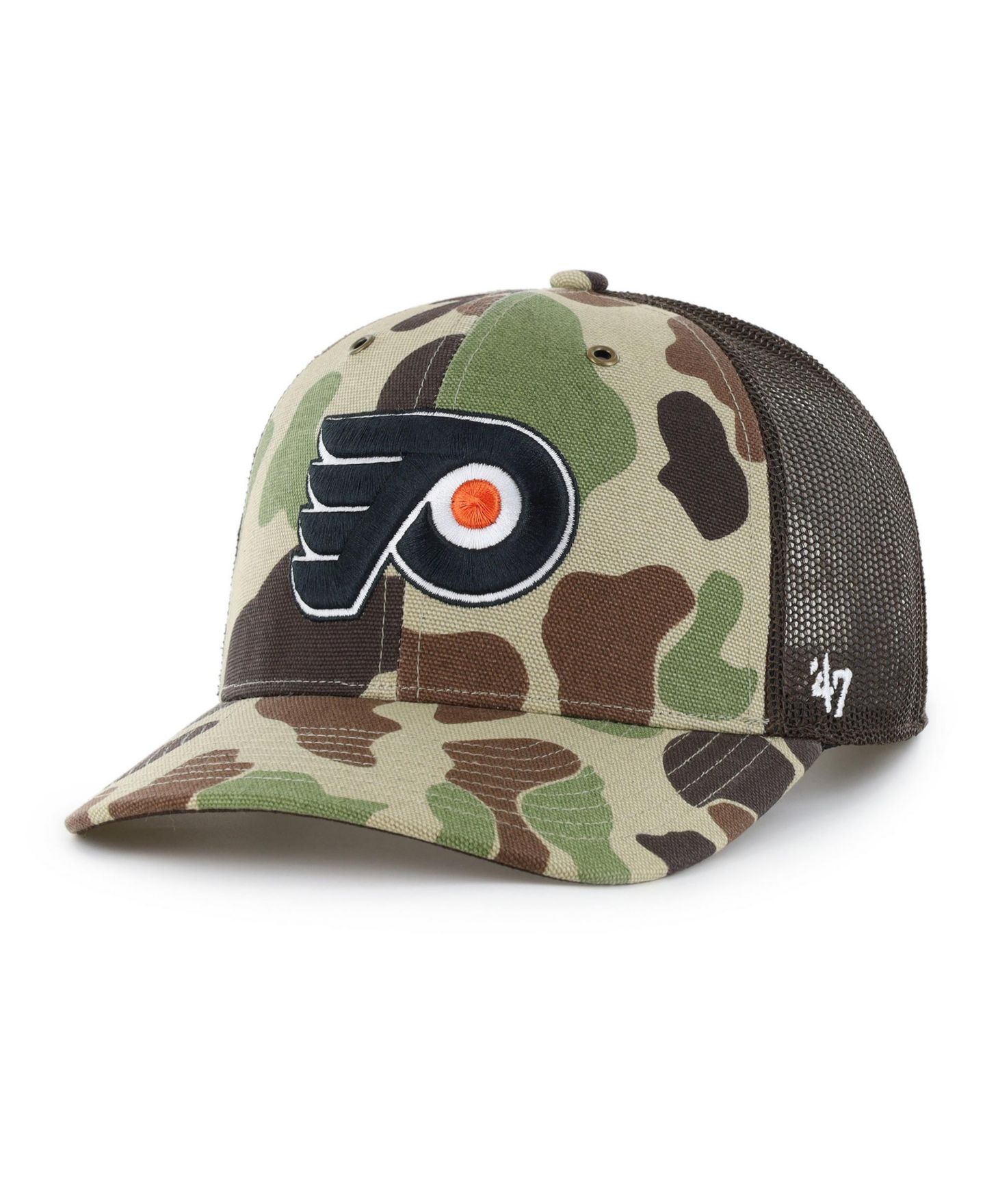 Мужская кепка '47 Brand Camo Philadelphia Flyers Duck Camo Trucker Hat — фото 1