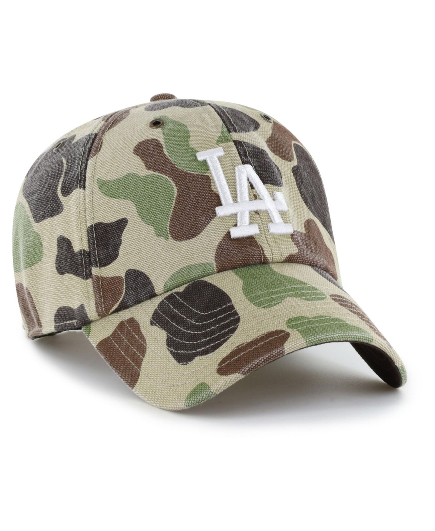 Мужская кепка '47 Brand Camo Los Angeles Dodgers Duck Camo Clean Up Adjustable Hat — фото 2