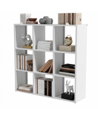 9 Cube Metal Storage Shelf Organizer Bookcase Display Rack Easy Assembly