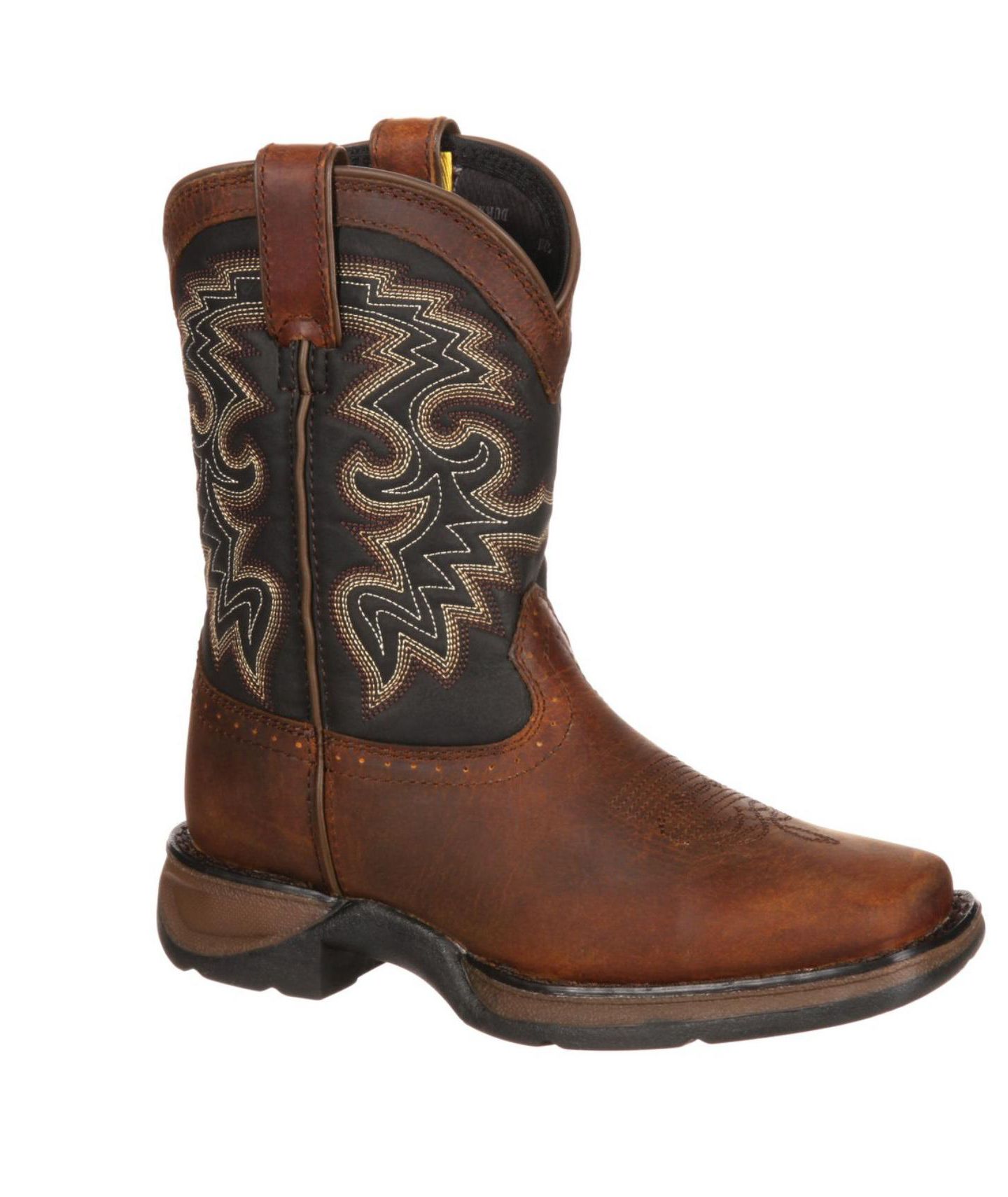 Детские ботинки Durango Lil' Rebelby Big Kid Western Boot, цвет: Рыжевато-коричневый чёрный — фото 9