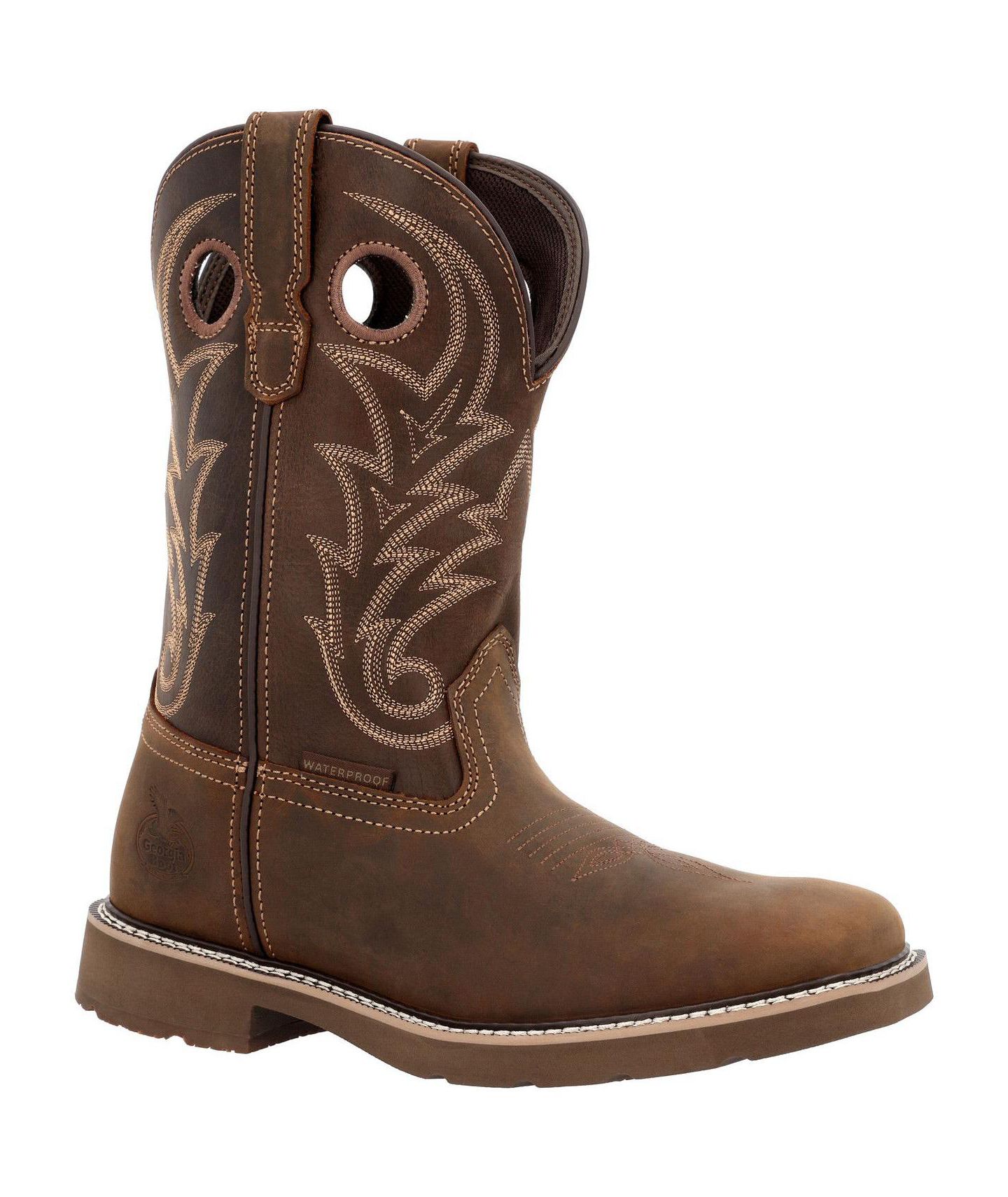Мужские ботинки GEORGIA BOOT Core 37 Western 11" Waterproof Pull-On Work Boot, цвет: Коричневый — фото 5
