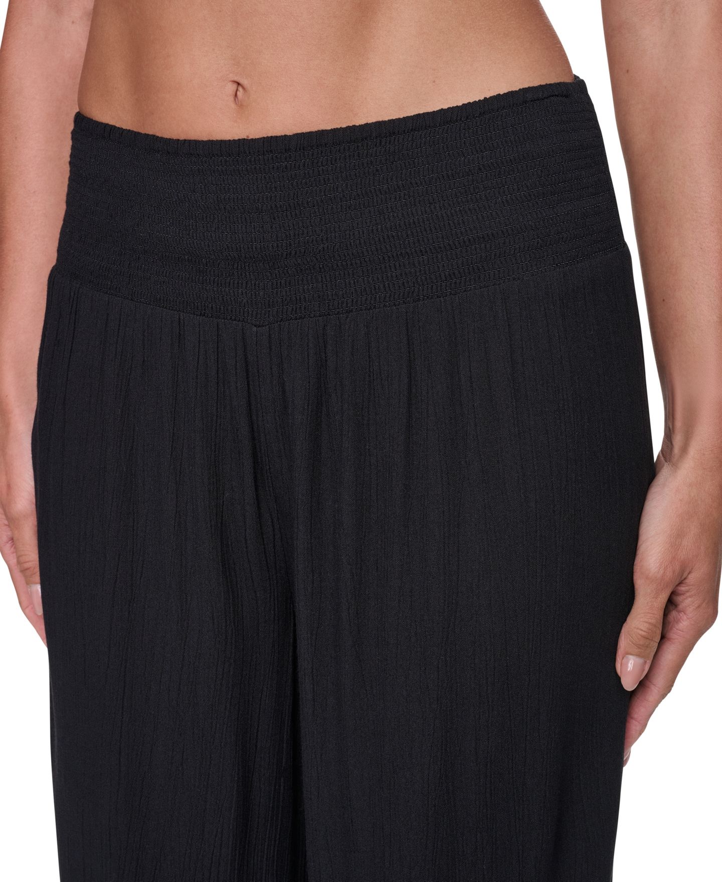 Женские брюки DKNY Smocked-Waist Cover-Up Pull-On, цвет: Чёрный — фото 8