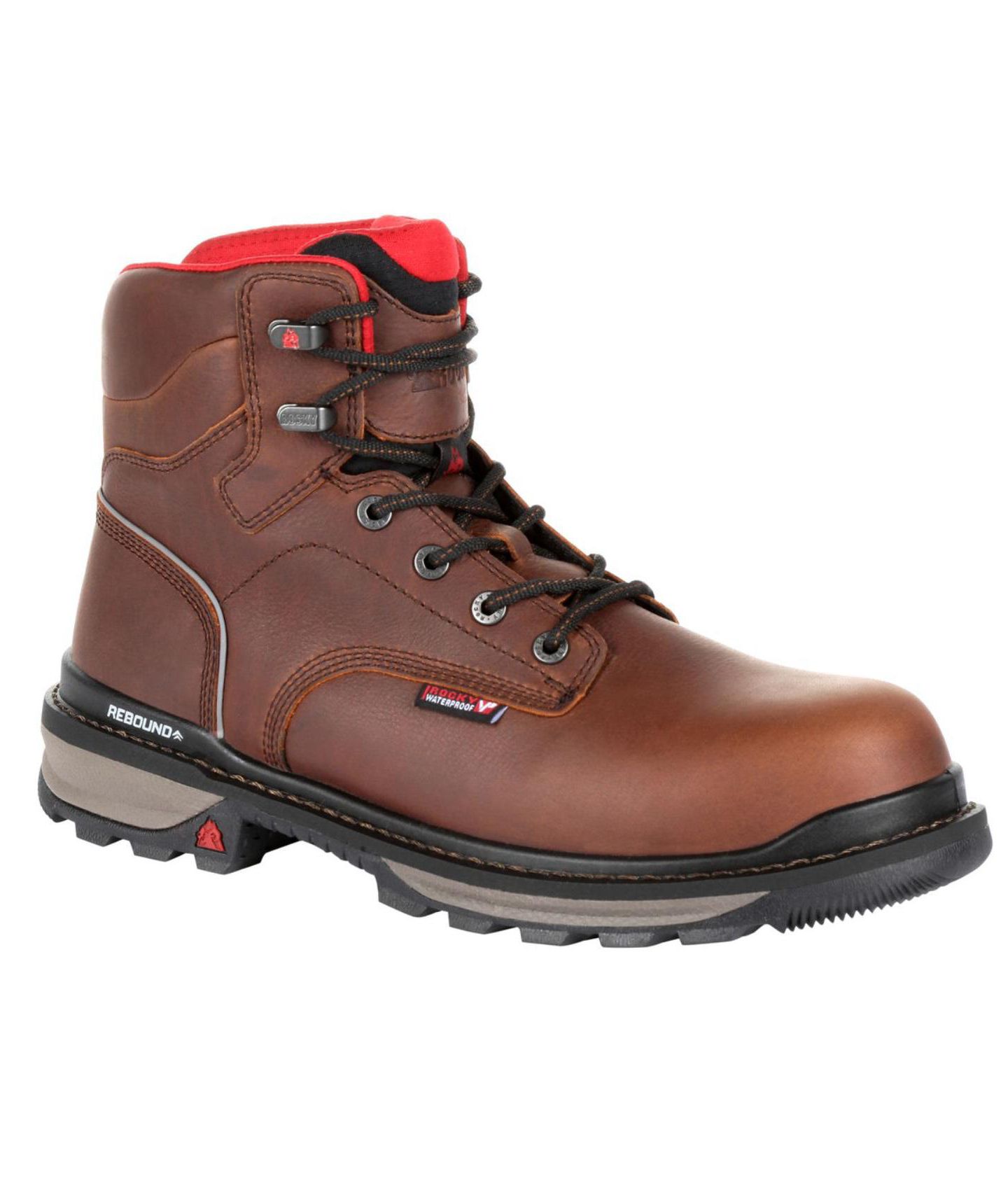 Мужские ботинки ROCKY Rams Horn Waterproof Work Boot, цвет: Тёмный коричневый — фото 11
