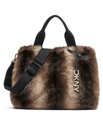 Roni Striped Medium Satchel Handbag