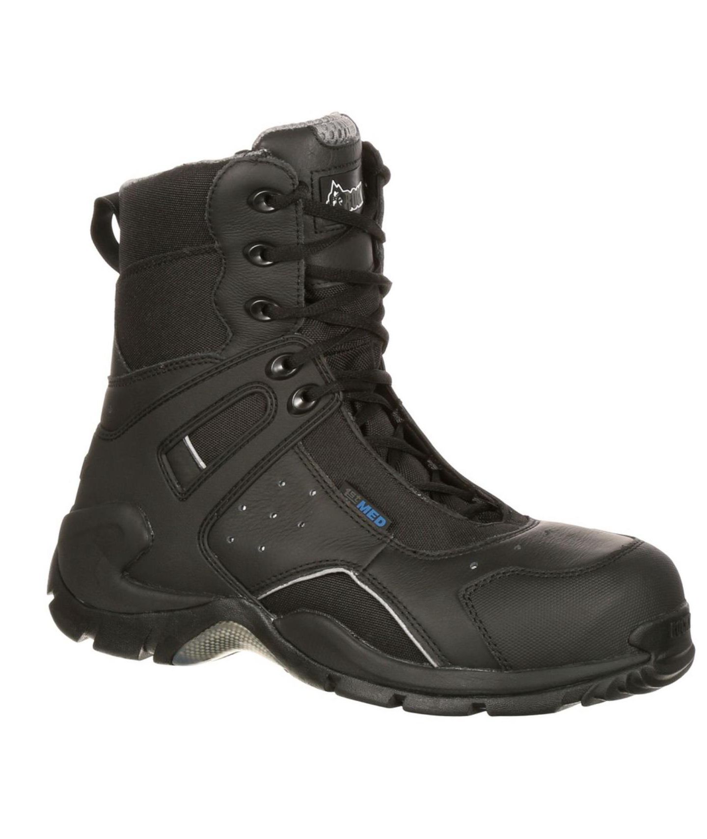 Мужские ботинки ROCKY 1st Med Carbon Fiber Toe Puncture-Resistant Side-Zip Waterproof Public Service Boot, цвет: Чёрный — фото 3
