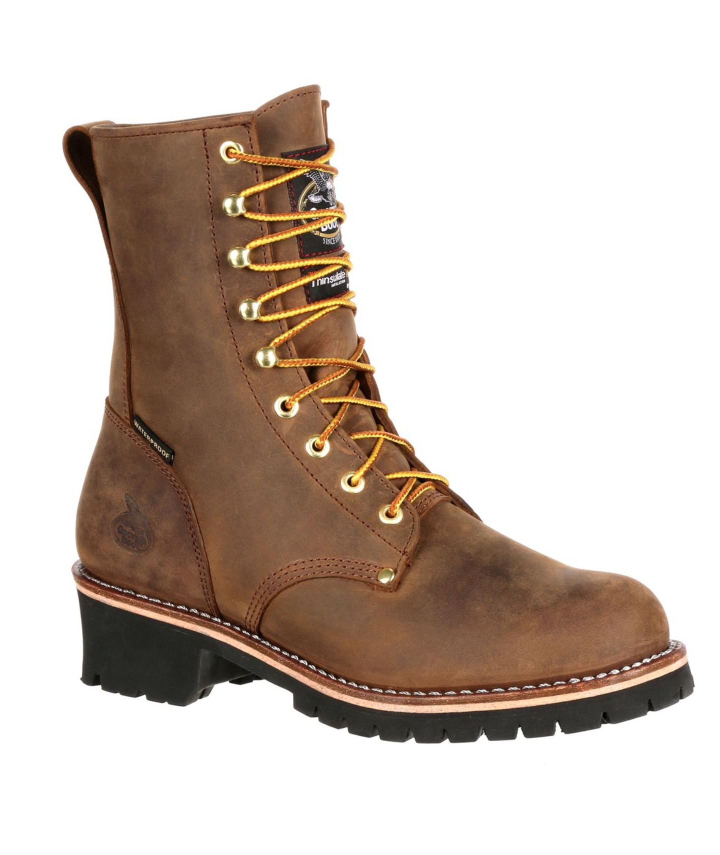 Мужские ботинки GEORGIA BOOT Steel Toe Waterproof 400G Insulated Logger Work Boot, цвет: Коричневый — фото 9