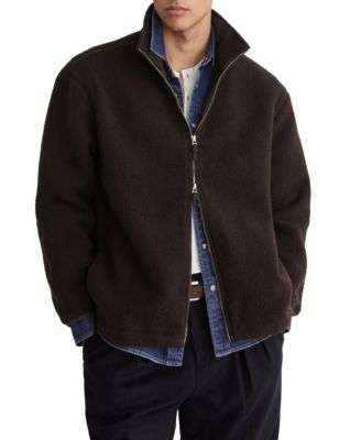Men's Carver Wool-Blend Boucl&eacute; Funnel-Neck Jacket