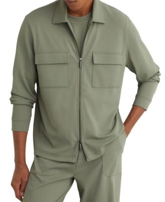 Men's Zip Through Stretch Regular-Fit Overshirt