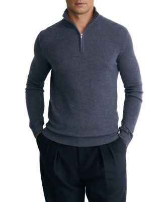 Men's Royal Half-Zip Cashmere Sweater