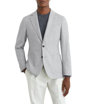 Men's Jacob Tailored-Fit Checked Wool-Blend Blazer