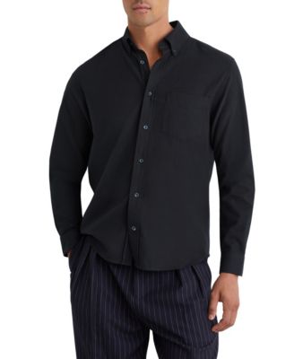 Men's Button-Down Long-Sleeve Cotton Shirt