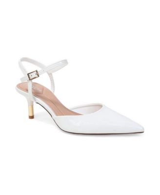 Hee D'Orsay Pumps with Gold-Tone Accent Kitten Heel