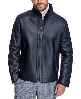 Men's Slim Fit Nappa Shearling Jacket