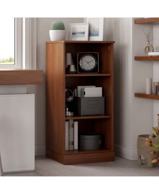 35.75 Inch 3-Shelf Solid Brazilian Pine Adjustable Modular Freestanding Bookcase