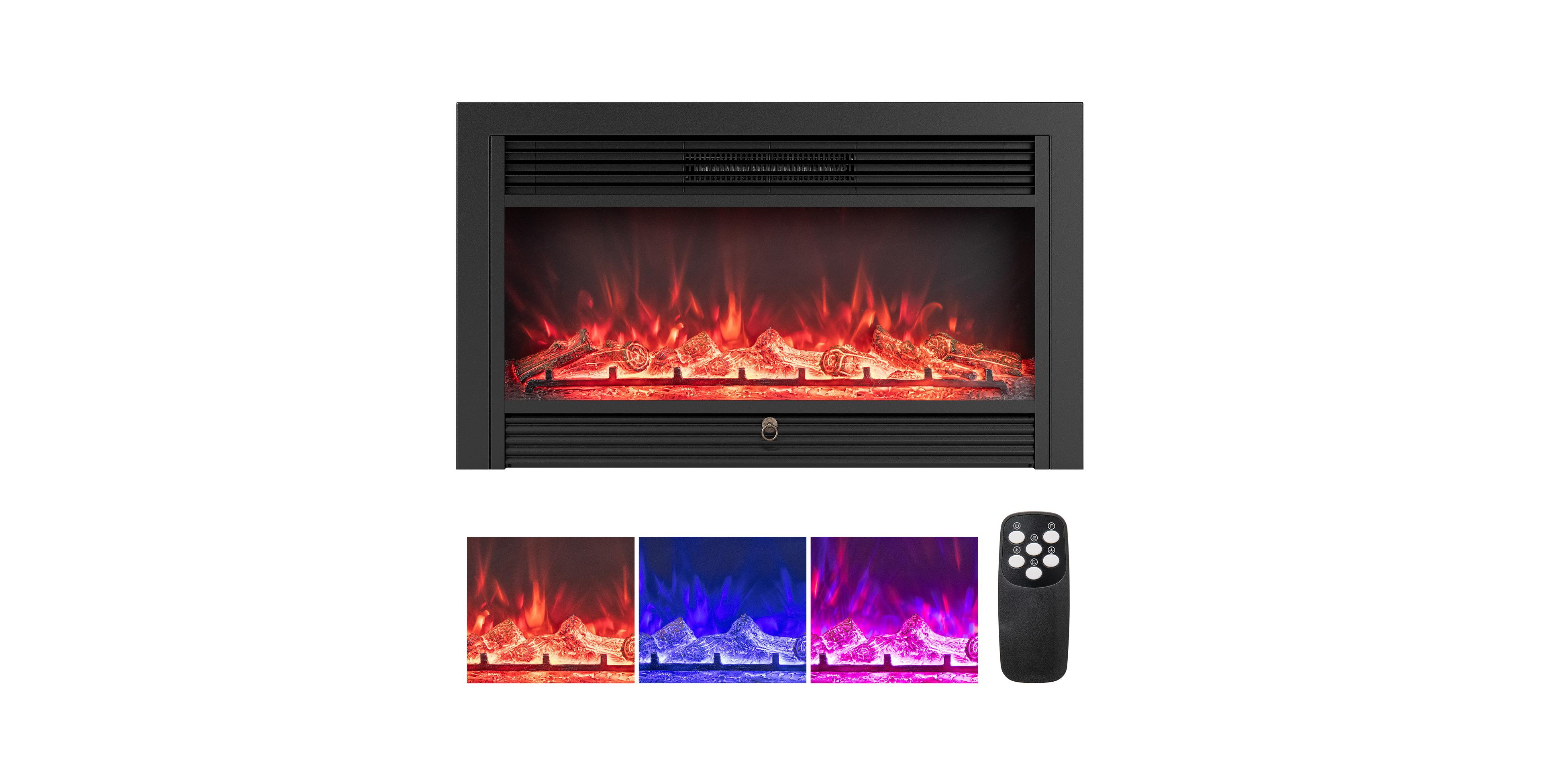 Gouun 33 Inch Recessed Electric Fireplace Heater 750W 1500W with Remote