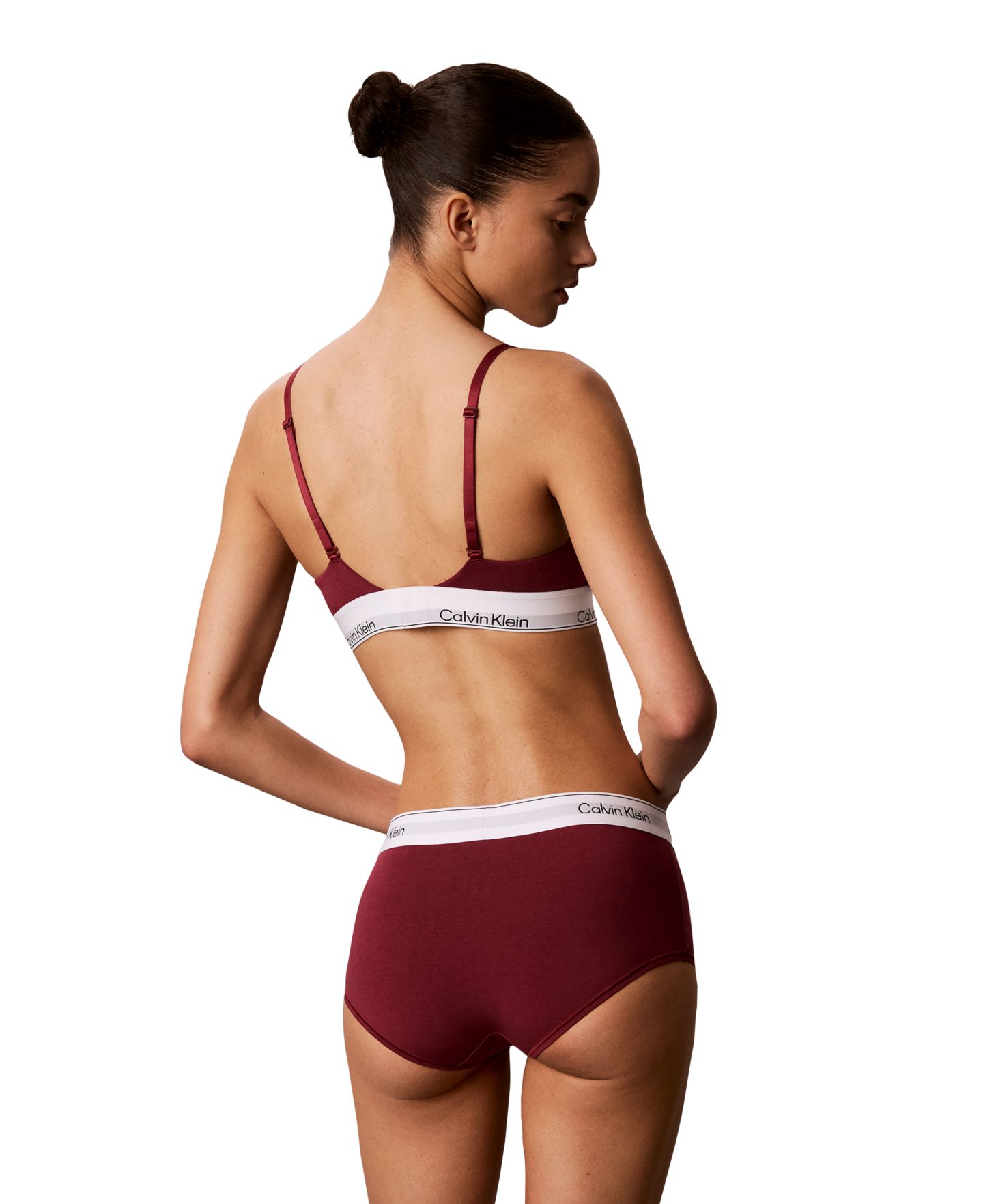 Бралетт Icon, лёгкая чашка, хлопок, модал — Calvin Klein, цвет: Красный — фото 4