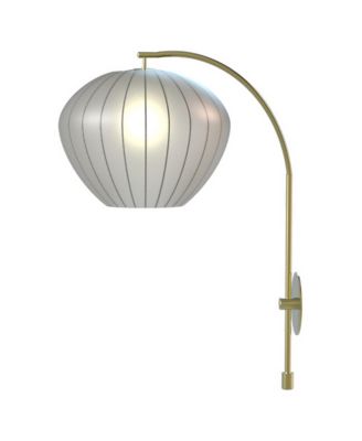 Bloom Plug-in Wall Sconce - Weathered Brass, 10" Dia, Shade