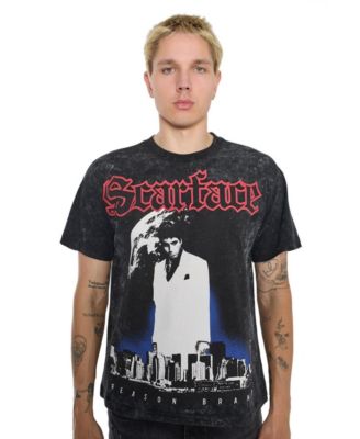 Men's Scarface City Skyline Washed Short Sleeve T-Shirt