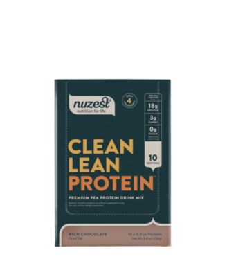 Clean Lean Protein Pea Protein Powder, Rich Chocolate, 10 Travel Sachets with 18g Protein, 8.8oz