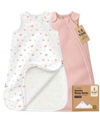 2pk, 1.5 TOG Soothe Sleep Sacks for Babies, Sleeping Sack Wearable Blanket, Infant, Toddler, Newborn Swaddle Sack