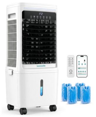 1700 CFM Smart Bladeless Tower Fan with WiFi, Remote, 25L Water Tank and 4 Ice Packs