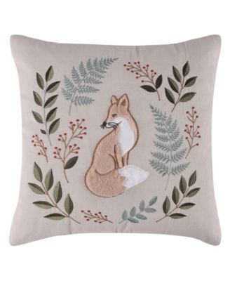 Winter Wonder Embroidered Decorative Pillow, 18" x 18"