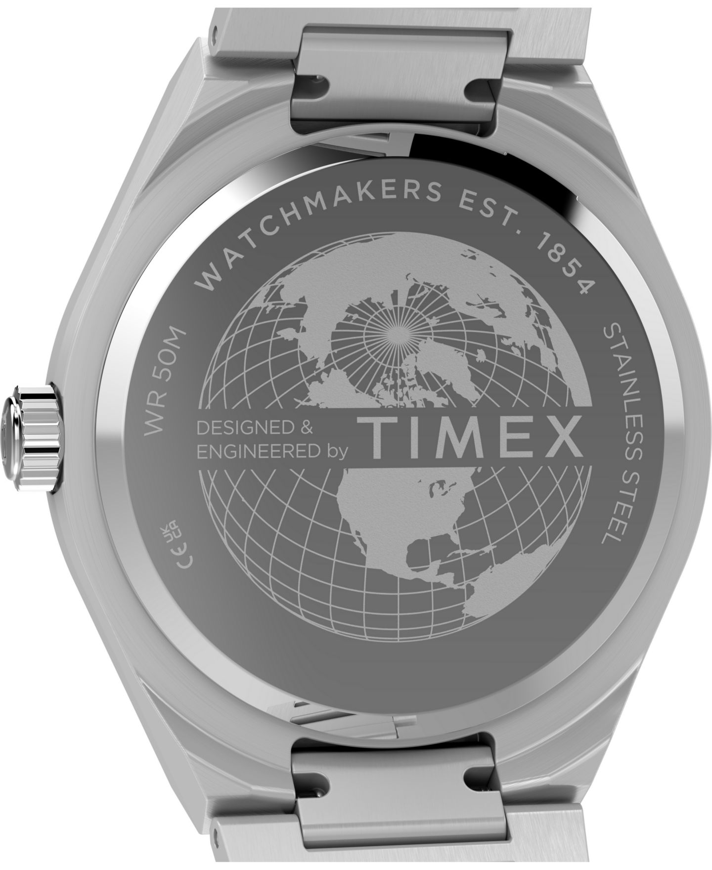 Мужские часы Timex Quartz Analog Continental Silver-Tone Stainless Steel 39mm — фото 4