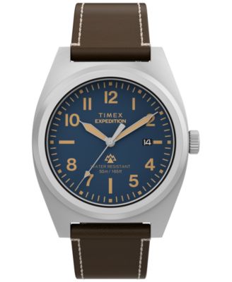 Men's Expedition North Capstone Quartz Brown Leather Watch 39mm
