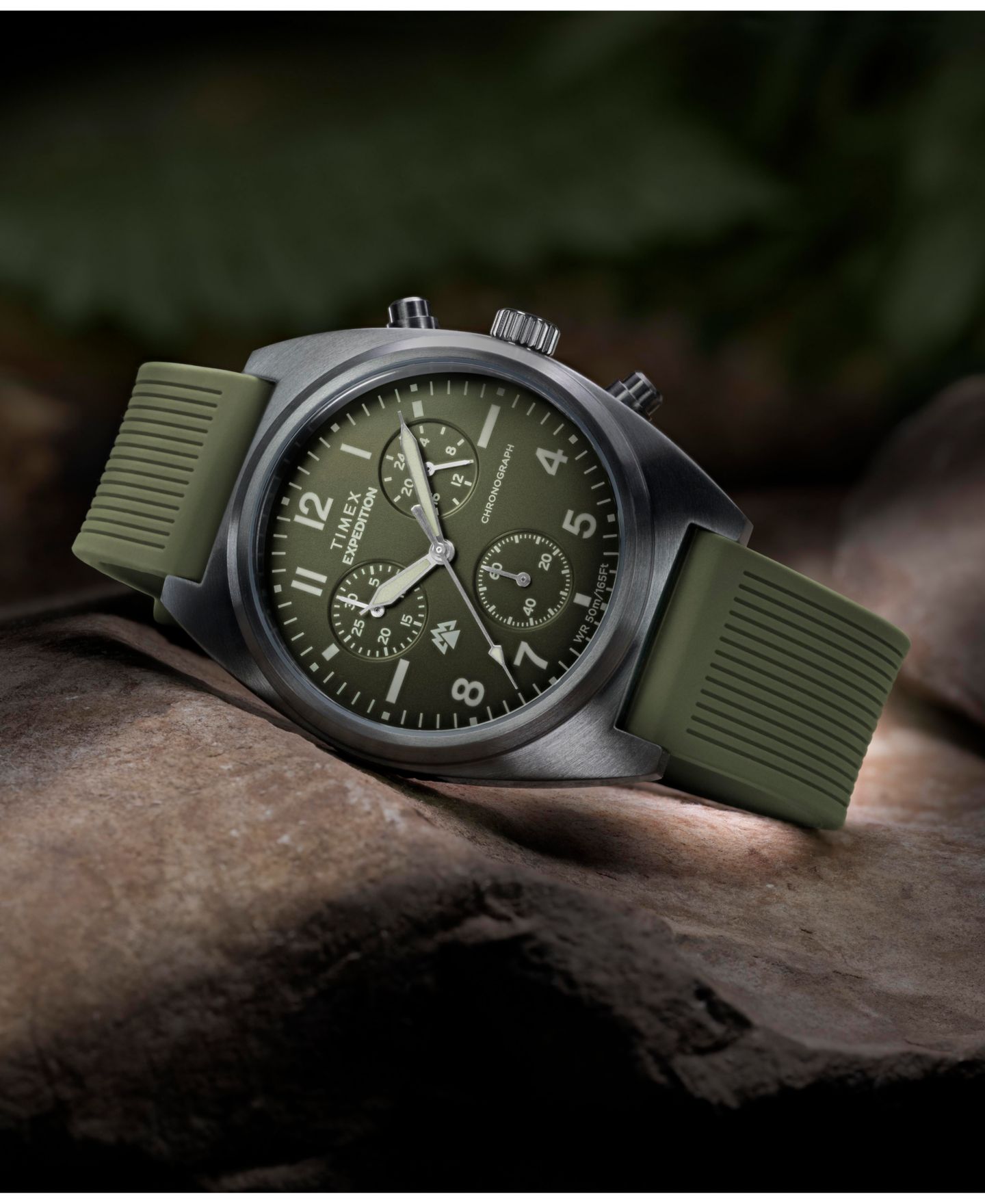 Мужские часы Timex Quartz Capstone Chronograph Green Silicone 41mm — фото 6