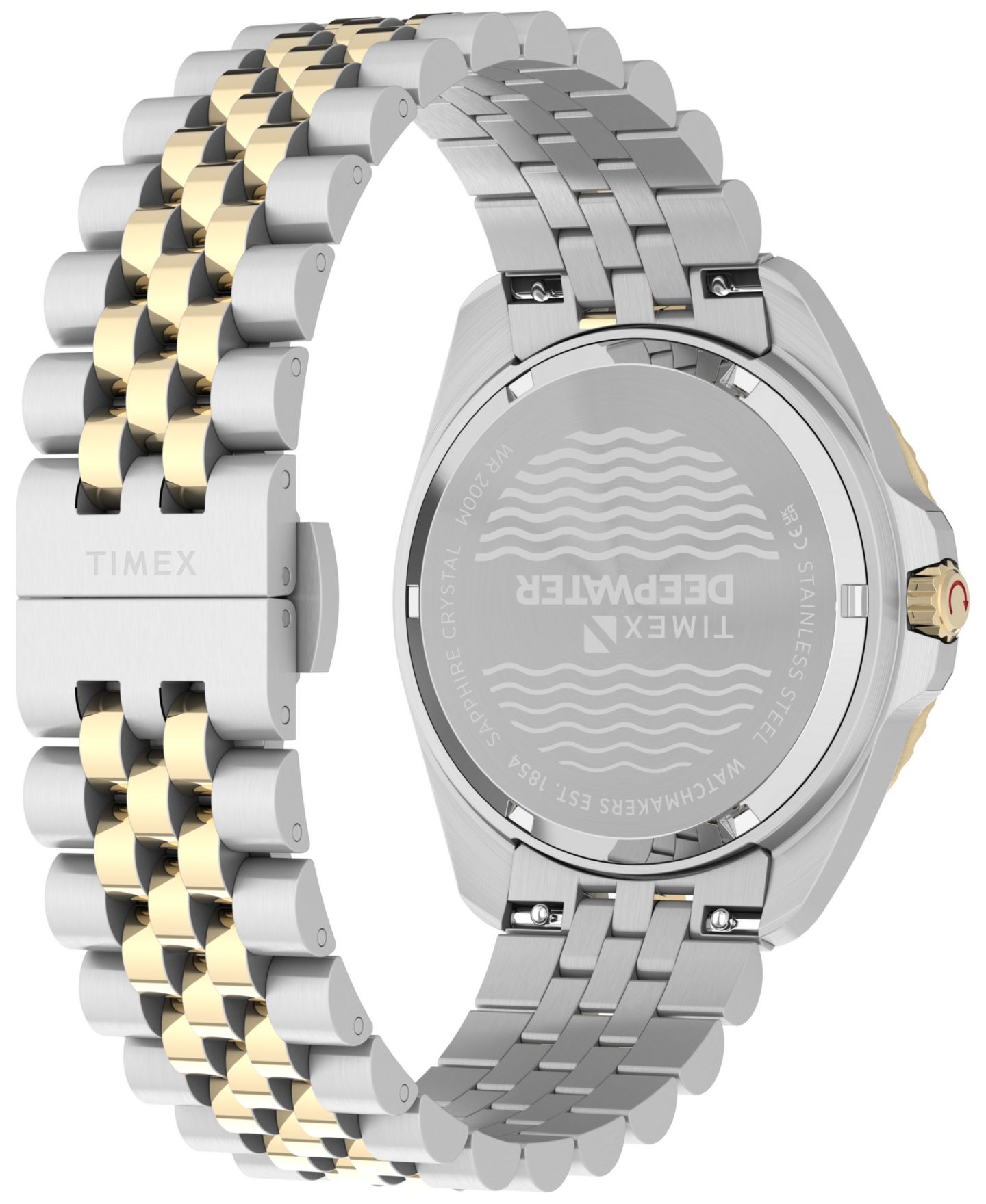 Мужские часы Timex Quartz Analog Deepwater Arctic Two-Tone Stainless Steel 40.5mm — фото 5