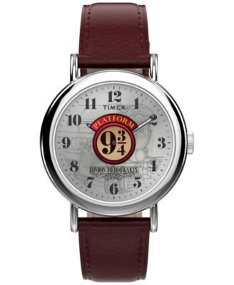 Unisex Harry Potter Weekender Quartz Red Leather Watch 37mm