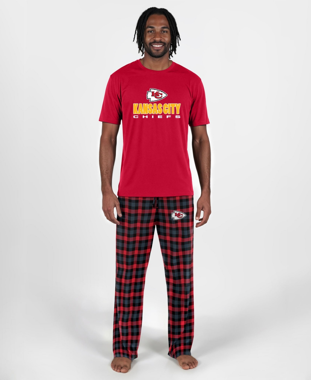 Concepts Sport Men's Red Kansas City Chiefs Big Tall Highland Sleep Set