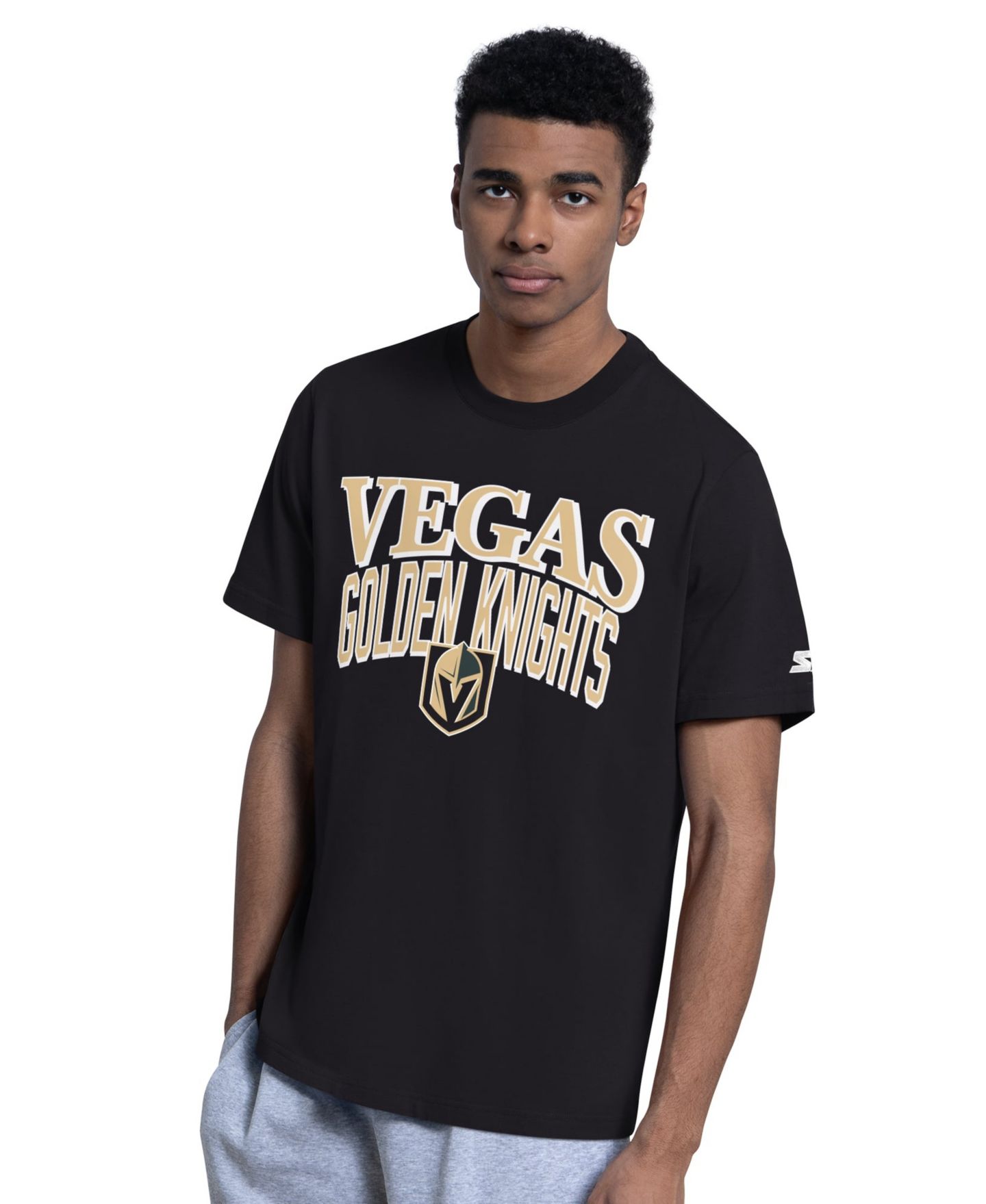 Мужские футболки Starter Black/Heather Gray Vegas Golden Knights Two-Pack T-Shirt Set — фото 5
