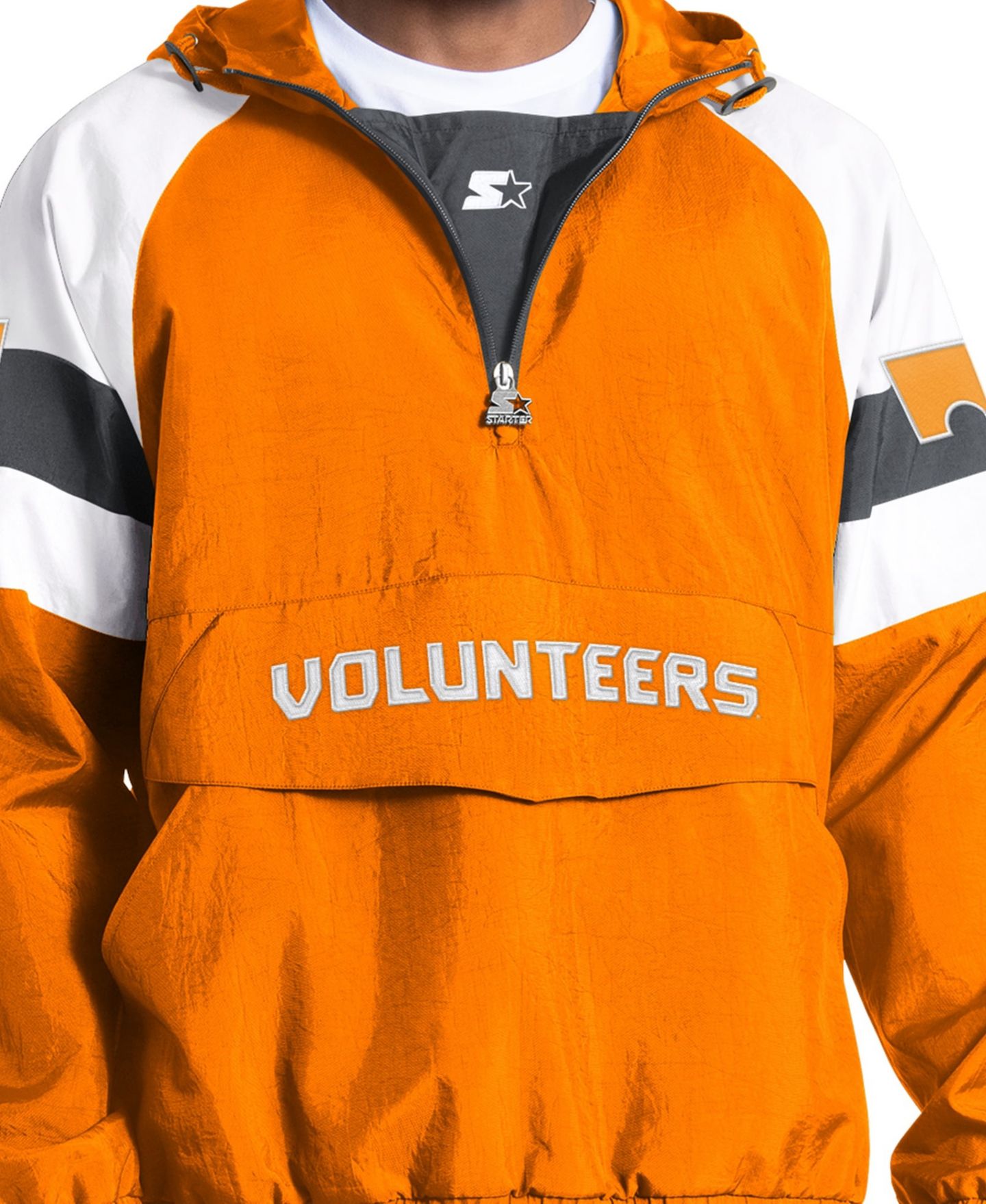 Мужская куртка Starter Tennessee Orange Tennessee Volunteers Street Cut Half-Zip — фото 3