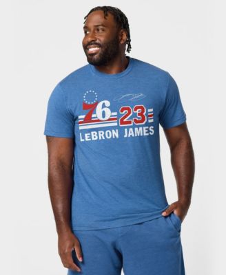 Men's and Women's LeBron James Blue Philadelphia 76ers Signature Tri-Blend T-Shirt