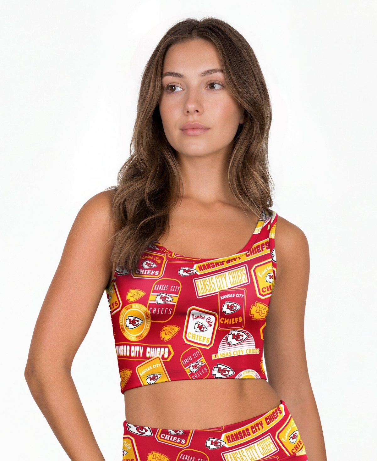 Concepts Sport Women's Red Kansas City Chiefs Grady Allover Print Bralette