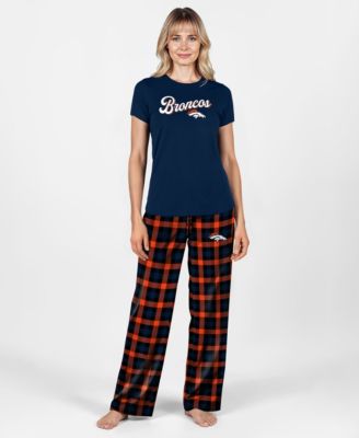 Women's Navy Denver Broncos Highland Sleep Set
