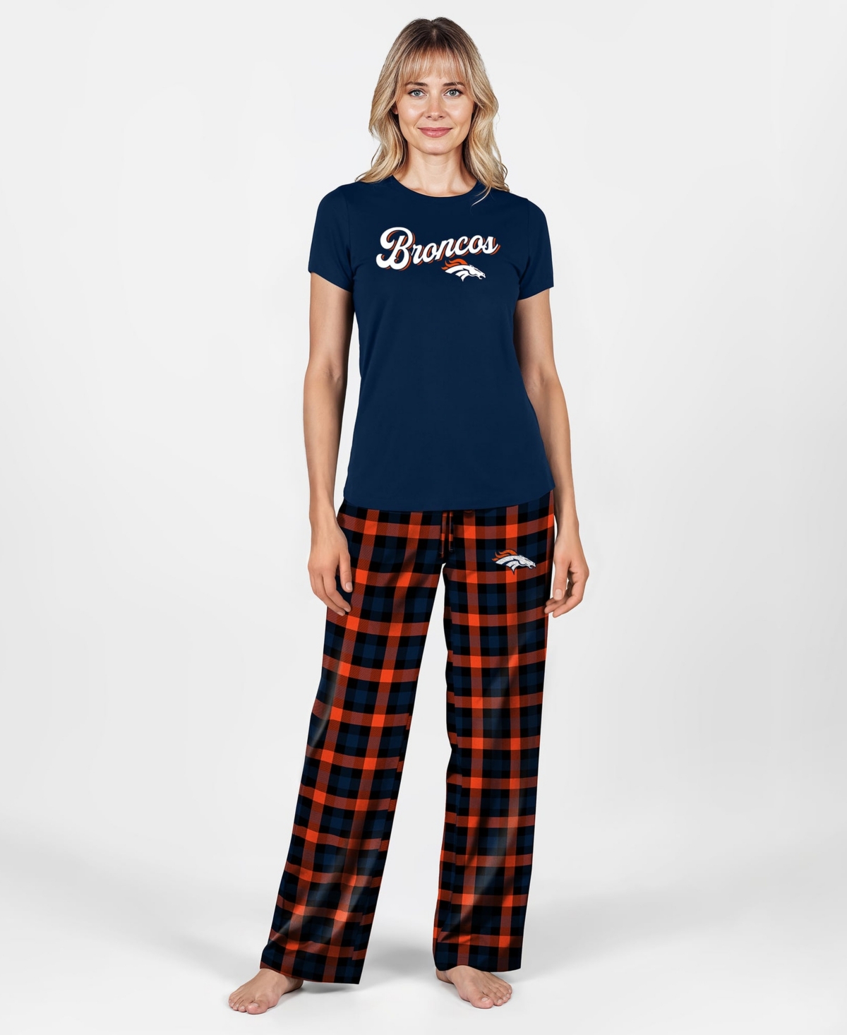 Concepts Sport Women's Navy Denver Broncos Highland Sleep Set
