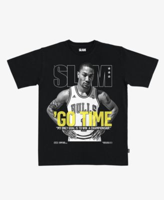 Men's Derrick Rose Black Chicago Bulls Hardwood Classics Cover Tee
