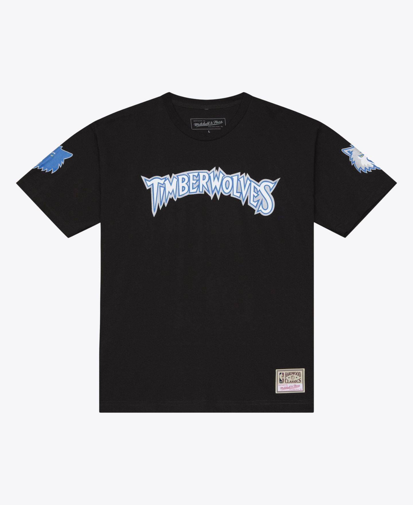 Мужская футболка Mitchell & Ness Kevin Garnett Black Minnesota Timberwolves Hardwood Classics Name Number Classic — фото 2