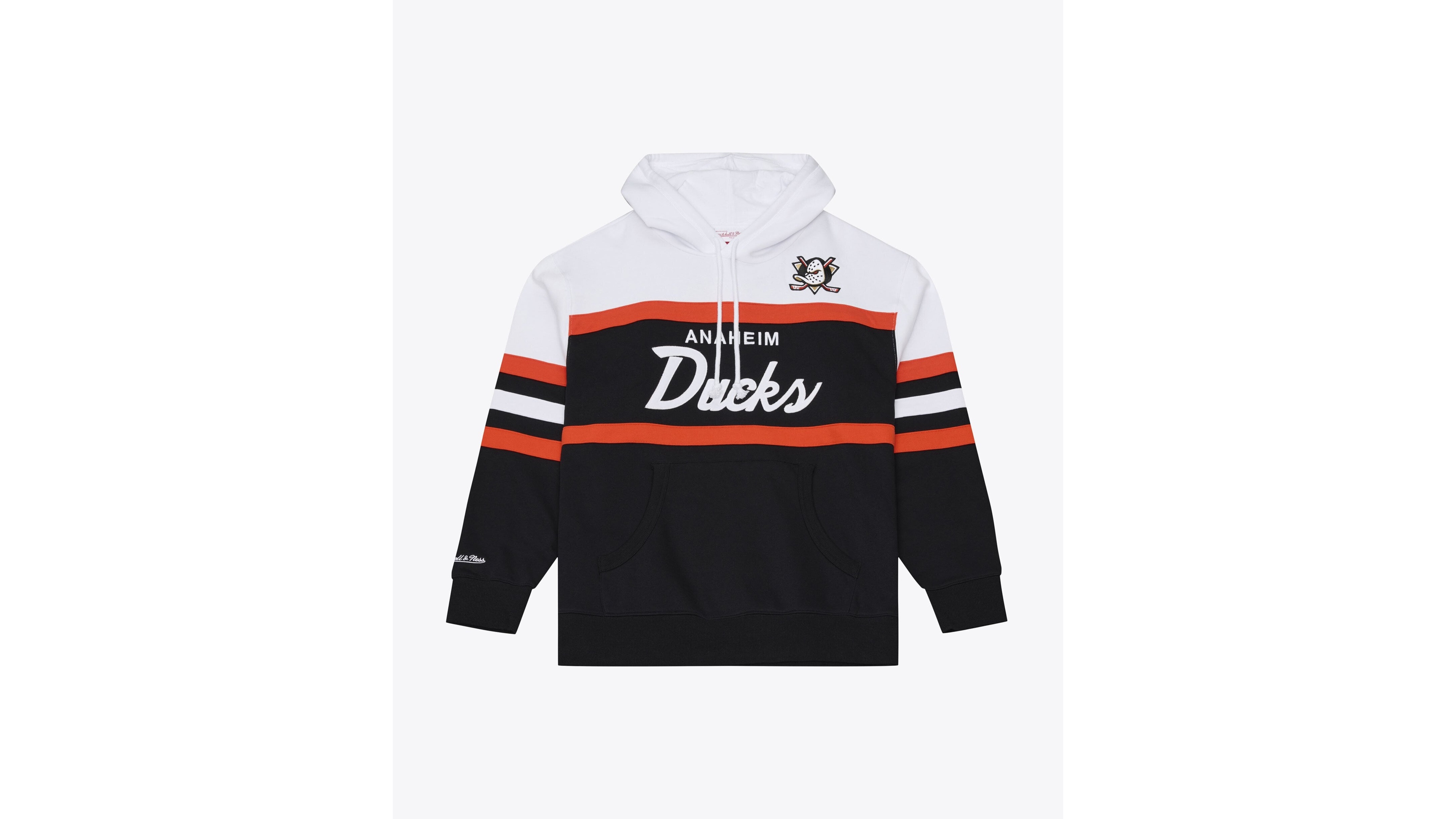 Mitchell & Ness Men's Black Anaheim Ducks Head Coach Hoodie