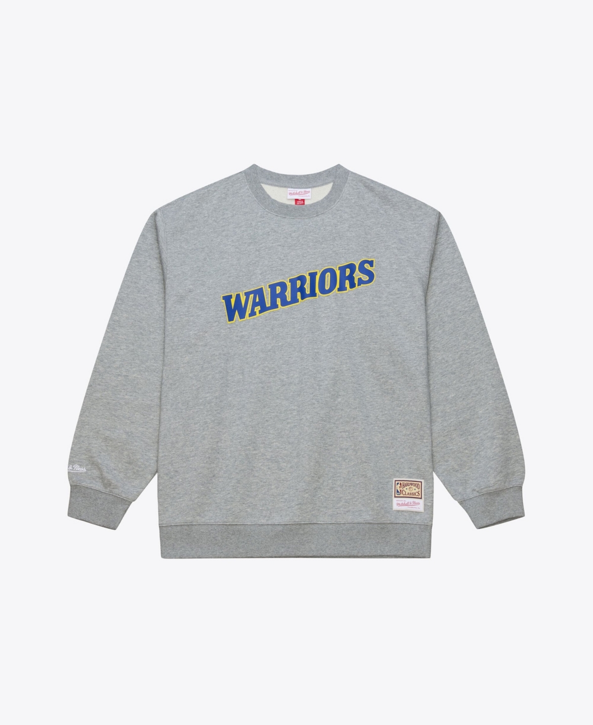 Mitchell & Ness Men's Heather Gray Golden State Warriors Walk-off Fleece Sweatshirt In Black
