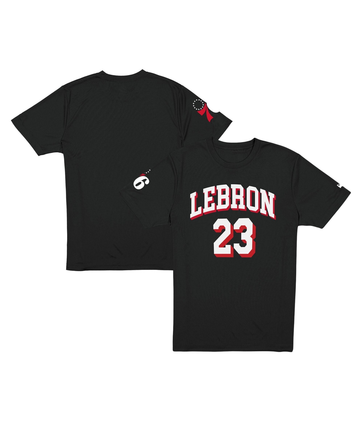 New Era Men's LeBron James Black Philadelphia 76ers T-Shirt - Black